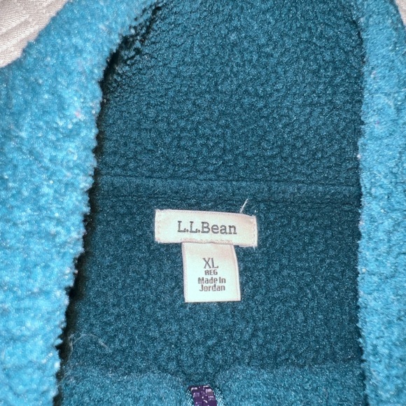 Teal LL Bean Zip Fleece - Picture 3 of 3